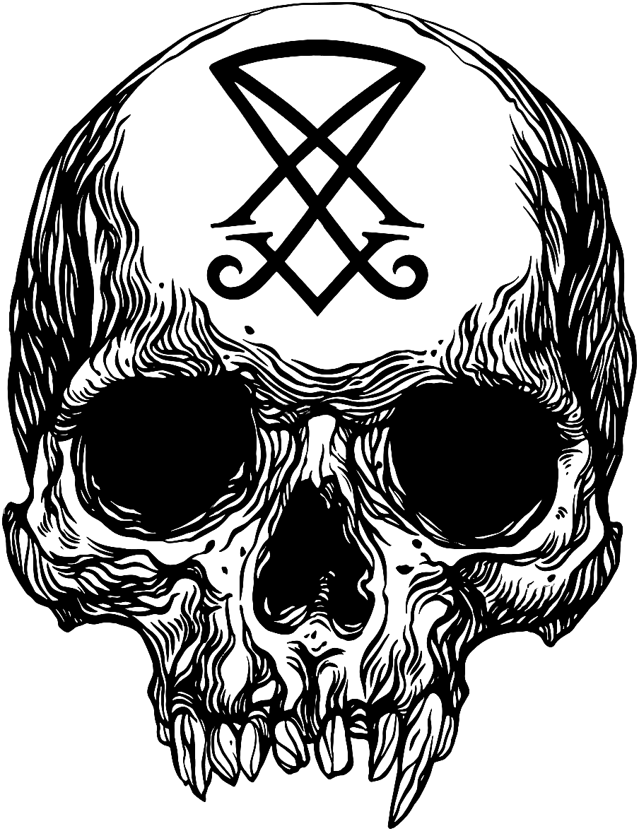 skull with satan sigil